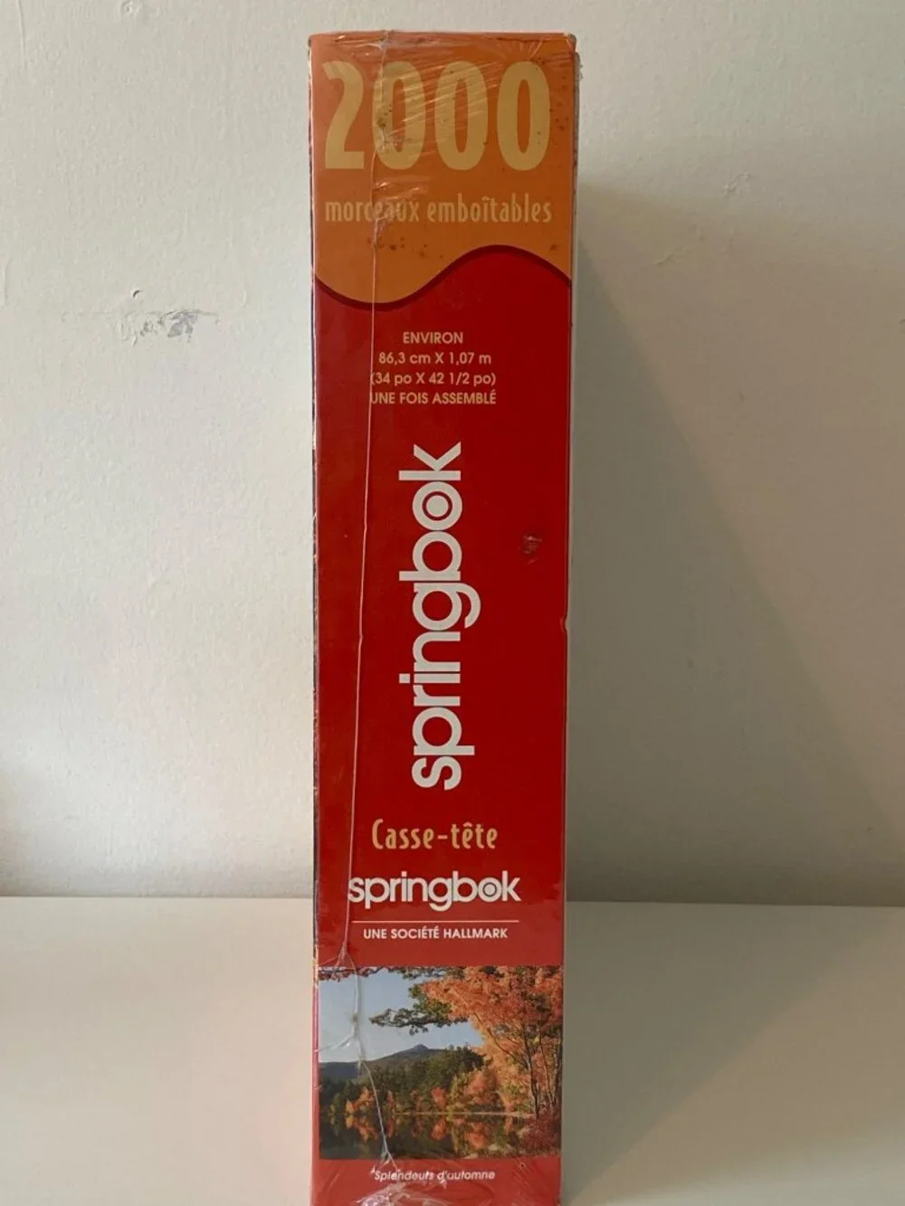 HALLMARK SPRINGBOK JIGSAW 2000 PCS PUZZLE FALL FOLIAGE TREES LAKE SEALED NIB